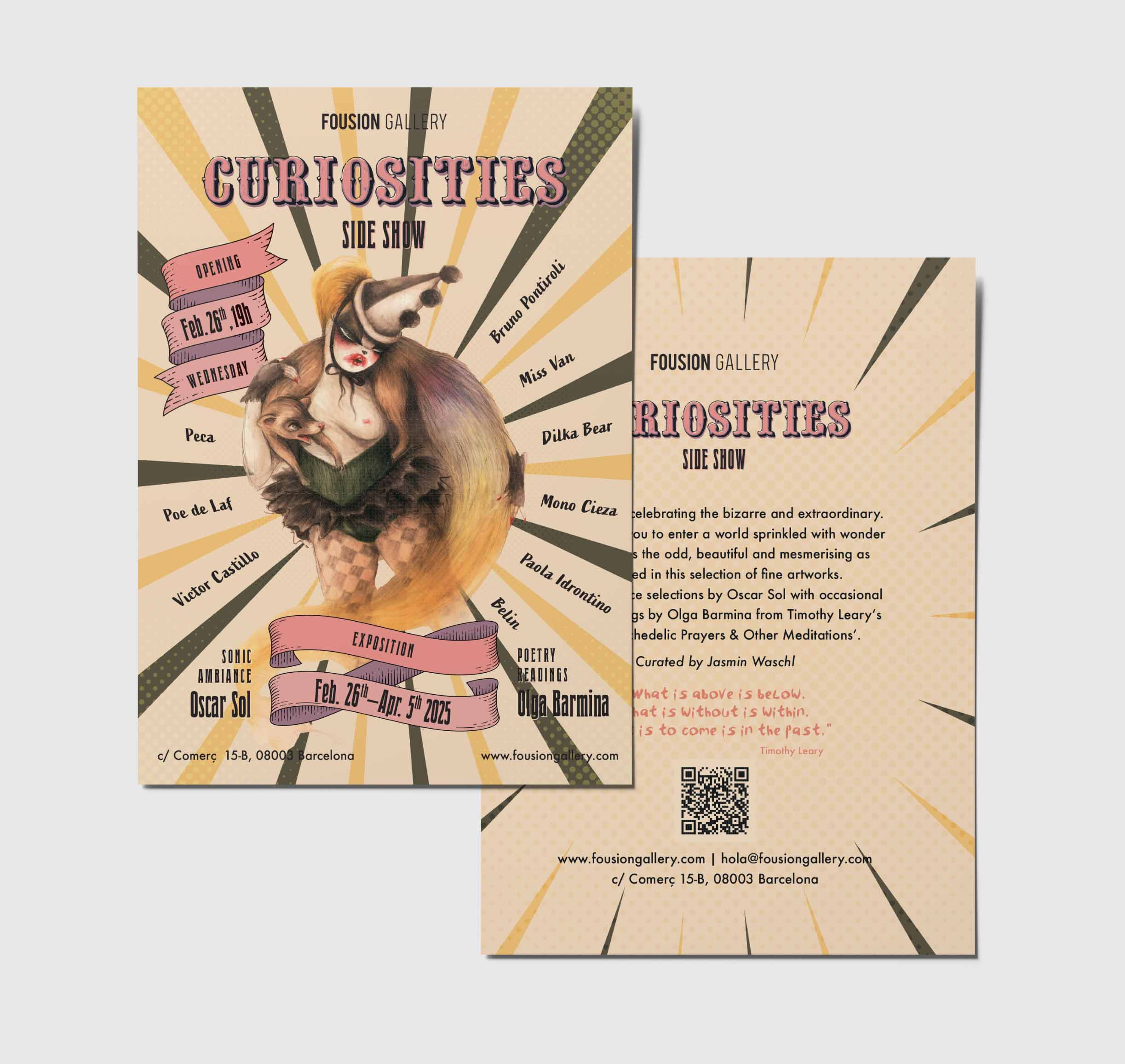Curiosities Side Show, Fousion Gallery – Flyer